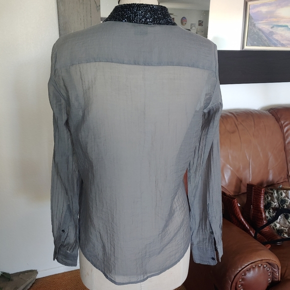 Maison Scotch Fancy Shirt Beaded Collar - Picture 5 of 11